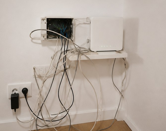 Before — Mesh WiFi network + home network setup